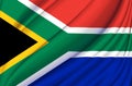 South Africa waving flag illustration. Royalty Free Stock Photo