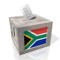 South Africa - wooden ballot box - voting concept