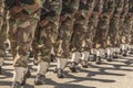 South African Army marches in formation, carrying rifles