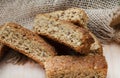 South African bran rusks on rustic farm table Royalty Free Stock Photo