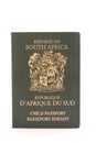 South African child passport Royalty Free Stock Photo