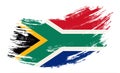 South African flag grunge brush background. Vector illustration. Royalty Free Stock Photo