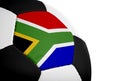 South African Flag - Football Royalty Free Stock Photo