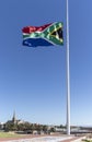 South African Flag at half mast Royalty Free Stock Photo