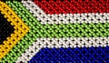 South African flag made from beads in tribe Zulu. Royalty Free Stock Photo