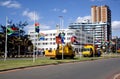 South African Flags Being Erected At Half-Mast Royalty Free Stock Photo