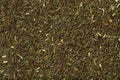 South African green Rooibos tea leaves close up full frame