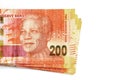 South African money, two hundred rand notes Royalty Free Stock Photo