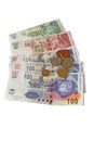 South African Money on white