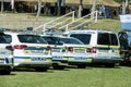 South African Police Cars - wide angle Royalty Free Stock Photo