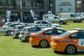 South African Police Cars - Wide angle of JMPD with EMPD and TMPD Royalty Free Stock Photo