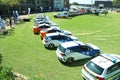 South African Police Cars - Wide angle of JMPD with EMPD and TMPD Royalty Free Stock Photo