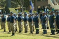 South African Police Services lined up on Parade