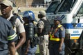 South African Police Services, SAPs, nyala with officers