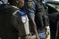 South African Police Services, SAPs, Cars with officers Royalty Free Stock Photo