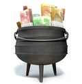 South African Potjie Filled With Rands