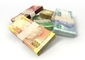 South African Rand Notes Bundles Stack