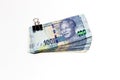 South african rands on white background Royalty Free Stock Photo
