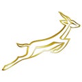 South African Rugby team golded logo, Springboks