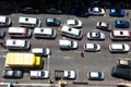 South African traffic jam over head birds eye view Royalty Free Stock Photo