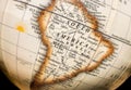 South America on atlas world map of the globe Royalty Free Stock Photo