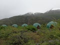 South America Chile EcoCamp Chilean Patagonia Tour Torres del Paine W Trek Dome Luxury Camp Camping Wooden Hut Outdoor Scenery Royalty Free Stock Photo