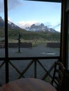 South America Chile EcoCamp Chilean Patagonia Tour Torres del Paine W Trek Dome Luxury Camp Snow Mountain Destination Scenery Royalty Free Stock Photo