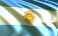 Argentina flag with ripples of wind. Argentina flag