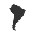 South America illustration on isolated white