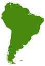 South America or Latin America map - continent in the world Royalty Free Stock Photo