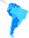 South America Map Royalty Free Stock Photo