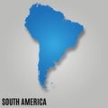 South America map Royalty Free Stock Photo