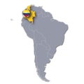 South america map Colombia Royalty Free Stock Photo