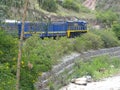 Peru, Cusco, Aguas Calientes, Machu Picchu, blue train