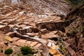 South America, Peru, Salt mine in the Sacred Valley Royalty Free Stock Photo