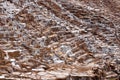 South America, Peru, Salt mine in the Sacred Valley Royalty Free Stock Photo