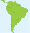 South America political map Royalty Free Stock Photo