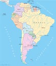 South America Single States Map