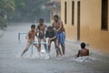 SOUTH AMERICA VENEZUELA CHUAO RAIN SOCCER FOOTBALL