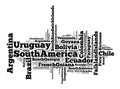 South American countries Royalty Free Stock Photo