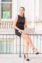 South American Female College Student studying in New York City Royalty Free Stock Photo