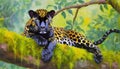 South American jaguar,digital oil painting