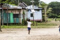 South Americans, Amazonian Indians, local children playing their own kites