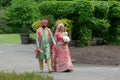 South Asian Couple in Wedding Attire