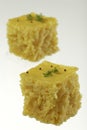 South asian indian gujarati lentil cake dhokla.