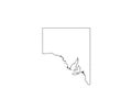 South Australia map region shape outline