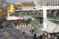 South Bank Centre, a multi venue cultural hub hosting music , live performance, bars and restaurants. People eating, drinking and