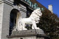 The South Bank Lion statue, Westminster Bridge, London, England Royalty Free Stock Photo