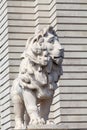 The South Bank Lion statue, Westminster Bridge, London, United Kingdom Royalty Free Stock Photo
