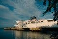 South Baymouth, On, Canada-July 2022 Chi-Cheemaun ferry arriving in South Baymouth from Tobermory